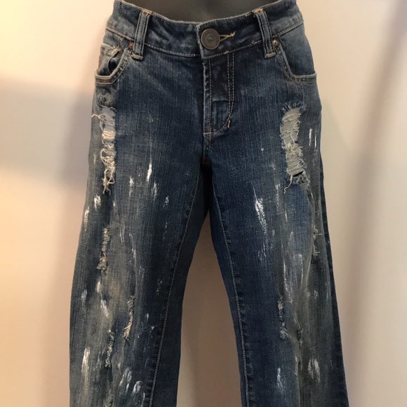 Parasuco denim legend. Distressed denim with paint/sparkle detail - Picture 7 of 16